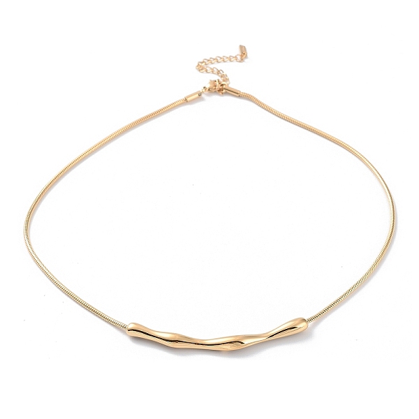 PandaHall 304 Stainless Steel Twist Bar Pendant Necklaces with Snake Chains, Real 14K Gold Plated, 16.46 inch(41.8cm) 304 Stainless Steel
PandaHall 304 Stainless Steel Twist Bar Pendant Necklaces with Snake Chains, Real 14K Gold Plated, 16.46 inch(41.8cm) 304 Stainless Steel
