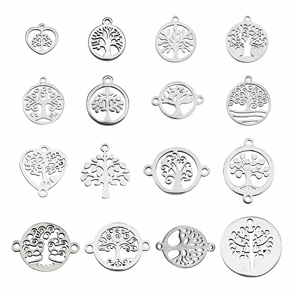 PandaHall 16Pcs 16 Style 304 & 201 Stainless Steel, Titanium Steel Pendants & Link Connecters, Laser Cut, Mixed Shapes, Stainless Steel...
PandaHall 16Pcs 16 Style 304 & 201 Stainless Steel, Titanium Steel Pendants & Link Connecters, Laser Cut, Mixed Shapes, Stainless Steel...