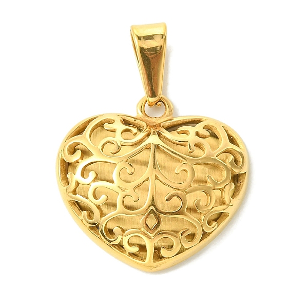 PandaHall Vacuum Plating 304 Stainless Steel Pendants, Hollow Heart Charm, Golden, 24.5x25x6.5mm, Hole: 9.5x4.5mm 304 Stainless Steel Heart
PandaHall Vacuum Plating 304 Stainless Steel Pendants, Hollow Heart Charm, Golden, 24.5x25x6.5mm, Hole: 9.5x4.5mm 304 Stainless Steel Heart