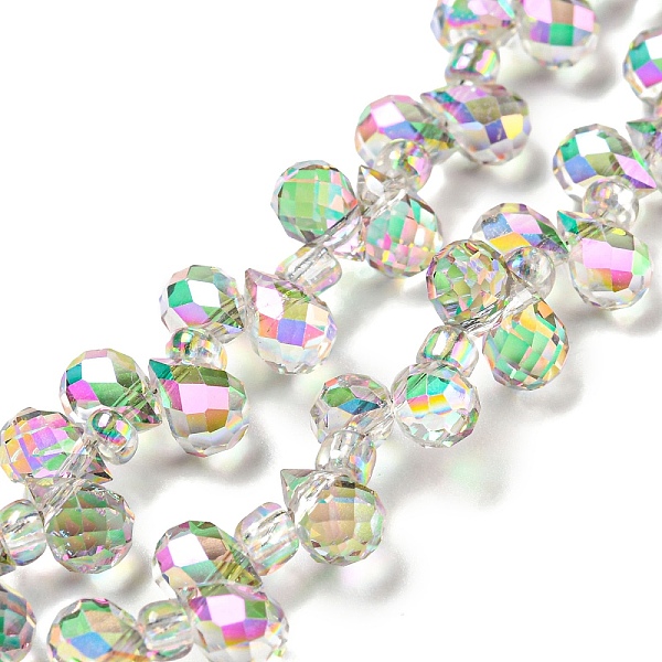 PandaHall Electroplate Transparent Glass Beads Strands, Rainbow Plated, Faceted Teardrop, Top Drilled, Gainsboro, 6x4mm, Hole: 0.8mm, about..., Gray
PandaHall Electroplate Transparent Glass Beads Strands, Rainbow Plated, Faceted Teardrop, Top Drilled, Gainsboro, 6x4mm, Hole: 0.8mm, about..., Gray