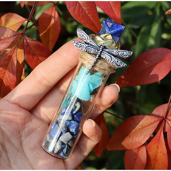 PandaHall Natural Labradorite Display Decorations, for Home Decoration, Wishing Bottle, 120x25mm Lapis Lazuli Bottle
PandaHall Natural Labradorite Display Decorations, for Home Decoration, Wishing Bottle, 120x25mm Lapis Lazuli Bottle