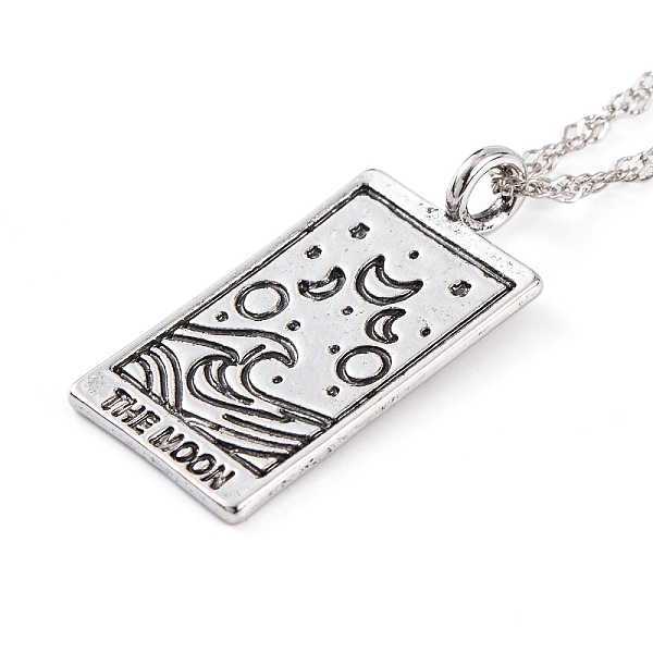 PandaHall Alloy Pendant Necklaces, with Singapore Chains, Tarot Necklaces, The Moon, 16.14 inch(41cm) Alloy Others
PandaHall Alloy Pendant Necklaces, with Singapore Chains, Tarot Necklaces, The Moon, 16.14 inch(41cm) Alloy Others