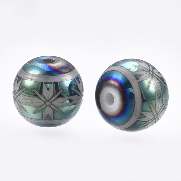 PandaHall Electroplate Glass Beads, Round with Flower Pattern, Cadet Blue, 8mm, Hole: 1mm, 300pcs/bag Glass Flower Blue
PandaHall Electroplate Glass Beads, Round with Flower Pattern, Cadet Blue, 8mm, Hole: 1mm, 300pcs/bag Glass Flower Blue