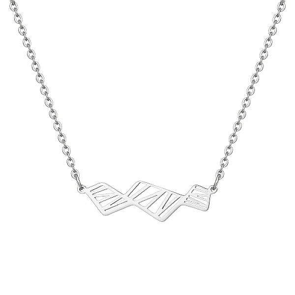 PandaHall Hollow Trapezoid Stainless Steel Pendant Necklaces for Women, Stainless Steel Color, 17.72 inch(45cm) Stainless Steel Trapezoid
PandaHall Hollow Trapezoid Stainless Steel Pendant Necklaces for Women, Stainless Steel Color, 17.72 inch(45cm) Stainless Steel Trapezoid