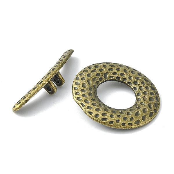 PandaHall Tibetan Style Alloy Toggle Clasps, Cadmium Free & Nickel Free & Lead Free, Donut, Antique Bronze, 31mm, Hole: 1.5mm Alloy Donut
PandaHall Tibetan Style Alloy Toggle Clasps, Cadmium Free & Nickel Free & Lead Free, Donut, Antique Bronze, 31mm, Hole: 1.5mm Alloy Donut