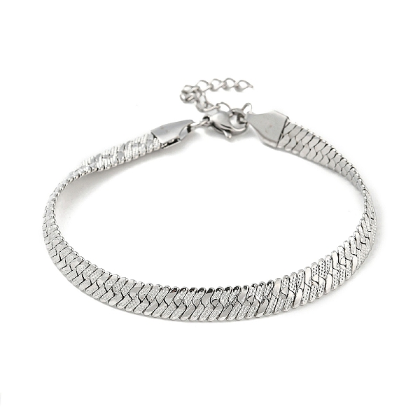 PandaHall 304 Stainless Steel Herringbone Chain Bracelet, Stainless Steel Color, 8-1/2 inch(21.7cm) 304 Stainless Steel
PandaHall 304 Stainless Steel Herringbone Chain Bracelet, Stainless Steel Color, 8-1/2 inch(21.7cm) 304 Stainless Steel