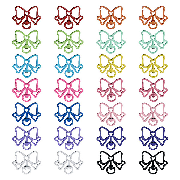 PandaHall 28Pcs 14 Colors Spray Painted Zinc Alloy Swivel Clasps, Bowknot Swivel Snap Hook Clasps, Mixed Color, 32.5~33x39x6.5mm, Hole..., Multicolor
PandaHall 28Pcs 14 Colors Spray Painted Zinc Alloy Swivel Clasps, Bowknot Swivel Snap Hook Clasps, Mixed Color, 32.5~33x39x6.5mm, Hole..., Multicolor