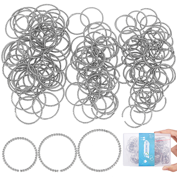 PandaHall DICOSMETIC 150Pcs 3 Styles 304 Stainless Steel Open Jump Rings, Twist Ring, Stainless Steel Color, 16~20.5x1~1.1mm, Inner Diameter...
PandaHall DICOSMETIC 150Pcs 3 Styles 304 Stainless Steel Open Jump Rings, Twist Ring, Stainless Steel Color, 16~20.5x1~1.1mm, Inner Diameter...