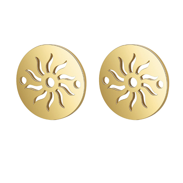 PandaHall 304 Stainless Steel Links connectors, Laser Cut, Flat Round with Sun, Golden, 11.5x1mm, Hole: 1.5mm 304 Stainless Steel Flat Round
PandaHall 304 Stainless Steel Links connectors, Laser Cut, Flat Round with Sun, Golden, 11.5x1mm, Hole: 1.5mm 304 Stainless Steel Flat Round