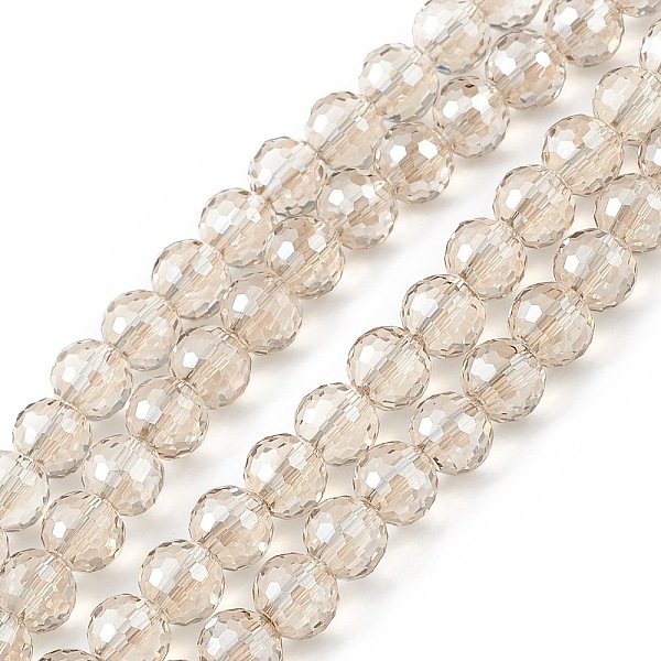 PandaHall Transparent Electroplate Glass Beads Strands, Faceted(96 Facets), Round, Pearl Luster Plated, PapayaWhip, 7.5~8x7mm, Hole: 1.2mm..., Orange
PandaHall Transparent Electroplate Glass Beads Strands, Faceted(96 Facets), Round, Pearl Luster Plated, PapayaWhip, 7.5~8x7mm, Hole: 1.2mm..., Orange
