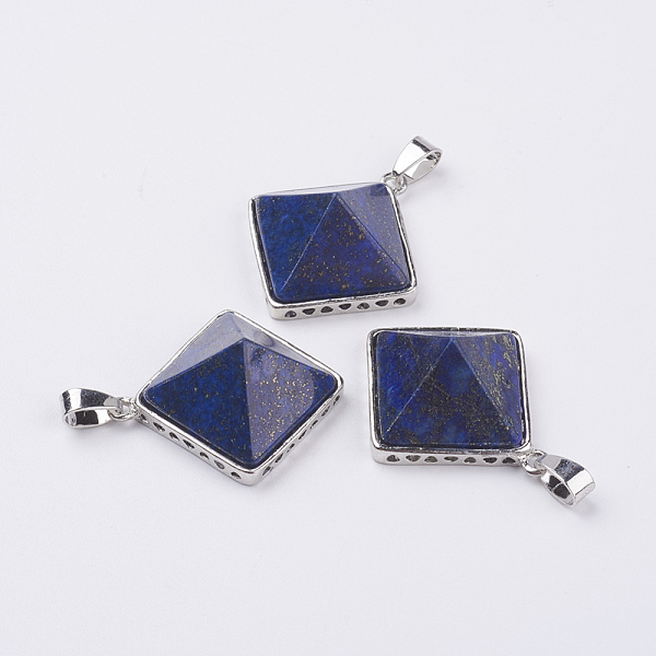 PandaHall Natural Lapis Lazuli Pendants, with Brass Finding, Pyramid, Platinum, 28.5x32x13mm, Hole: 3.5x6mm Lapis Lazuli Pyramid
PandaHall Natural Lapis Lazuli Pendants, with Brass Finding, Pyramid, Platinum, 28.5x32x13mm, Hole: 3.5x6mm Lapis Lazuli Pyramid