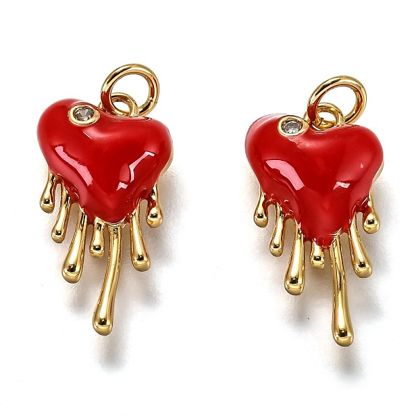 PandaHall Brass Micro Pave Clear Cubic Zirconia Pendants, Long-Lasting Plated, with Jump Rings & Red Enamel, Heart, Real 18K Gold Plated...
PandaHall Brass Micro Pave Clear Cubic Zirconia Pendants, Long-Lasting Plated, with Jump Rings & Red Enamel, Heart, Real 18K Gold Plated...
