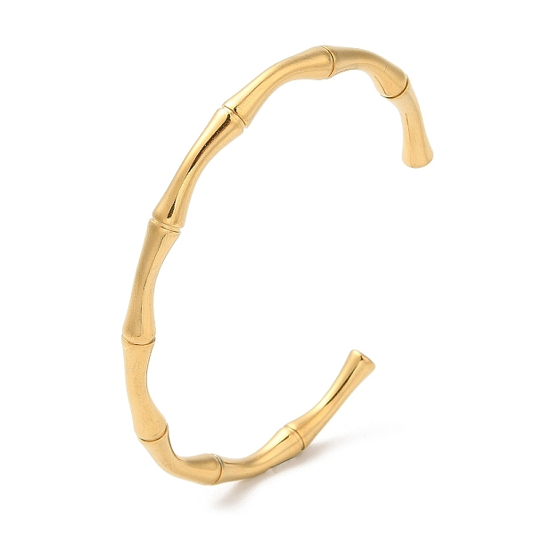 PandaHall 304 Stainless Steel Cuff Bangles, Bamboo Stick Bangle, Real 18K Gold Plated, 1/4 inch(0.5cm), Inner Diameter: 2-3/8x2 inch...
PandaHall 304 Stainless Steel Cuff Bangles, Bamboo Stick Bangle, Real 18K Gold Plated, 1/4 inch(0.5cm), Inner Diameter: 2-3/8x2 inch...
