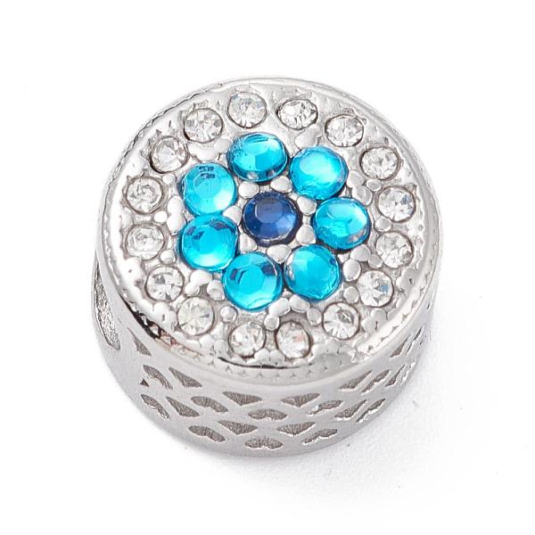 PandaHall 304 Stainless Steel European Beads, Large Hole Beads, with Rhinestone, Column with Flower and Heart, Antique Silver, Blue Zircon..., Cyan
PandaHall 304 Stainless Steel European Beads, Large Hole Beads, with Rhinestone, Column with Flower and Heart, Antique Silver, Blue Zircon..., Cyan