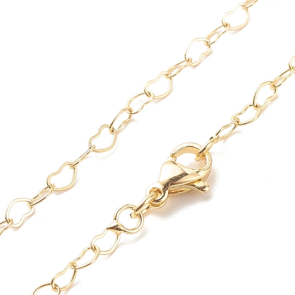 PandaHall Brass Heart Link Chains Necklace for Women, Cadmium Free & Lead Free, Real 18K Gold Plated, 17.80 inch(45.2cm) Brass
PandaHall Brass Heart Link Chains Necklace for Women, Cadmium Free & Lead Free, Real 18K Gold Plated, 17.80 inch(45.2cm) Brass