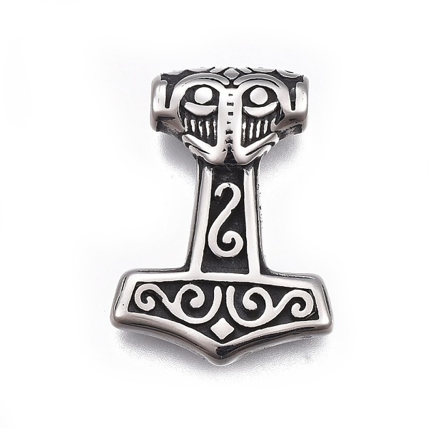 PandaHall 304 Stainless Steel Pendants, Thor's Hammer, Antique Silver, 29x21x7mm, Hole: 4mm 304 Stainless Steel Tool
PandaHall 304 Stainless Steel Pendants, Thor's Hammer, Antique Silver, 29x21x7mm, Hole: 4mm 304 Stainless Steel Tool