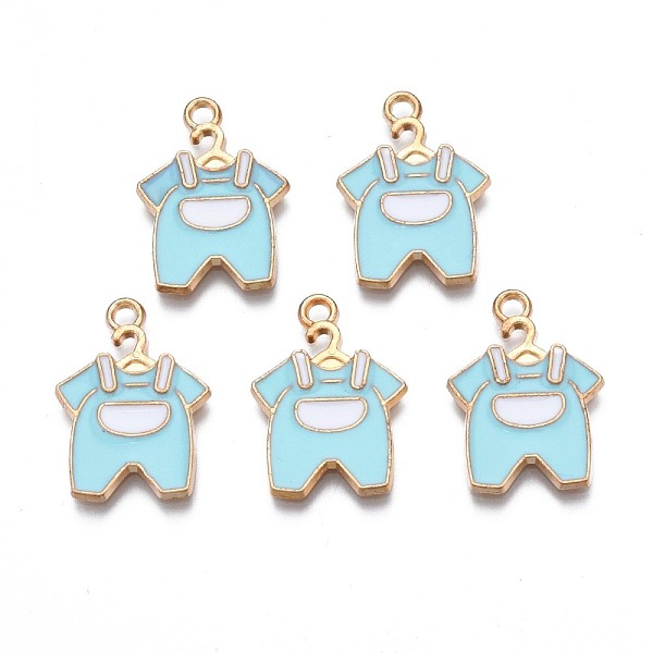 PandaHall Alloy Enamel Pendants, Cadmium Free & Nickel Free & Lead Free, Light Gold, Clothes, Sky Blue, 21.5x15.5x1.5mm, Hole: 1.8mm...
PandaHall Alloy Enamel Pendants, Cadmium Free & Nickel Free & Lead Free, Light Gold, Clothes, Sky Blue, 21.5x15.5x1.5mm, Hole: 1.8mm...