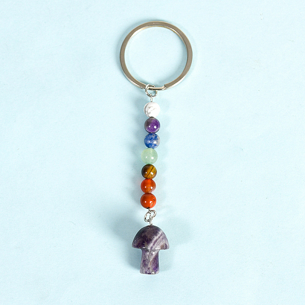 PandaHall Natural Amethyst Mushroom Charm Keychain, 7 Chakras Theme Natural Howlite & Amethyst & Green Aventurine & Carnelian & Tiger Eye &...
PandaHall Natural Amethyst Mushroom Charm Keychain, 7 Chakras Theme Natural Howlite & Amethyst & Green Aventurine & Carnelian & Tiger Eye &...