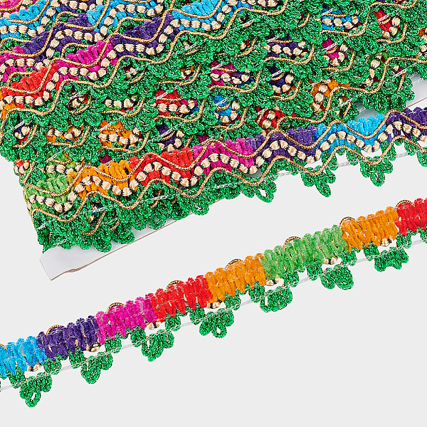 PandaHall Filigree Corrugated Lace Ribbon, Triangle Shape, for Clothing Accessories, Green, 1 inch(25mm), about 9.84 Yards(9m)/Card Fibre...
PandaHall Filigree Corrugated Lace Ribbon, Triangle Shape, for Clothing Accessories, Green, 1 inch(25mm), about 9.84 Yards(9m)/Card Fibre...