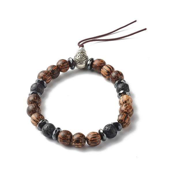 PandaHall Anxiety Stress Synthetic Hematite & Natural Lava Rock Bracelets for Men Women, Gourd Stretch Bracelet with Round Wood Beads...
PandaHall Anxiety Stress Synthetic Hematite & Natural Lava Rock Bracelets for Men Women, Gourd Stretch Bracelet with Round Wood Beads...