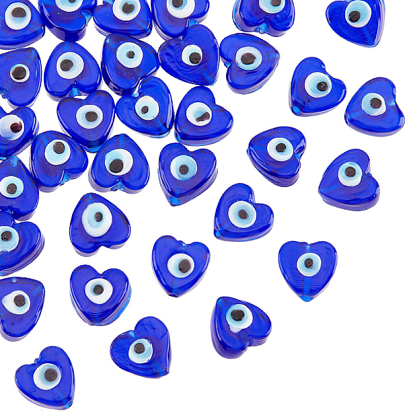 PandaHall About 33 Pcs Heart Evil Eye Beads, 12mm Glass Evil Eye Charm Turkish Evil Eye Spacer Beads Lampwork Loose Beads with 1.4mm Hole...
PandaHall About 33 Pcs Heart Evil Eye Beads, 12mm Glass Evil Eye Charm Turkish Evil Eye Spacer Beads Lampwork Loose Beads with 1.4mm Hole...