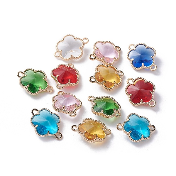 PandaHall Glass Links connectors, with Eco-Friendly Alloy Open Back Berzel Findings, Flower, Light Gold, Mixed Color, 15.5x12x5mm, Hole..., Multicolor
PandaHall Glass Links connectors, with Eco-Friendly Alloy Open Back Berzel Findings, Flower, Light Gold, Mixed Color, 15.5x12x5mm, Hole..., Multicolor
