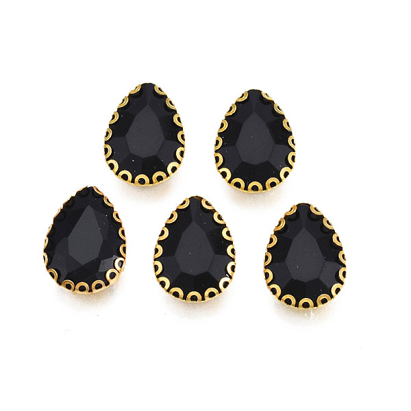 PandaHall Sew on Rhinestone, Opaque Glass Rhinestones, with Iron Prong Settings, Faceted, Teardrop, Black, 14.5x10.5x5.5mm, Hole: 1mm Glass...
PandaHall Sew on Rhinestone, Opaque Glass Rhinestones, with Iron Prong Settings, Faceted, Teardrop, Black, 14.5x10.5x5.5mm, Hole: 1mm Glass...