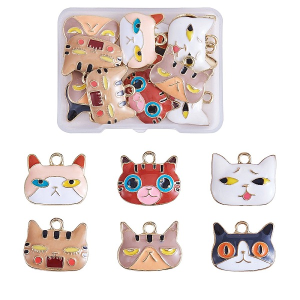 PandaHall 18Pcs 6 Styles Alloy Enamel Pendant, Cat Head Series Small Pendant, Mixed Color, 28.8x17mm, Hole: 3mm Alloy+Enamel Cat Shape..., Multicolor
PandaHall 18Pcs 6 Styles Alloy Enamel Pendant, Cat Head Series Small Pendant, Mixed Color, 28.8x17mm, Hole: 3mm Alloy+Enamel Cat Shape..., Multicolor