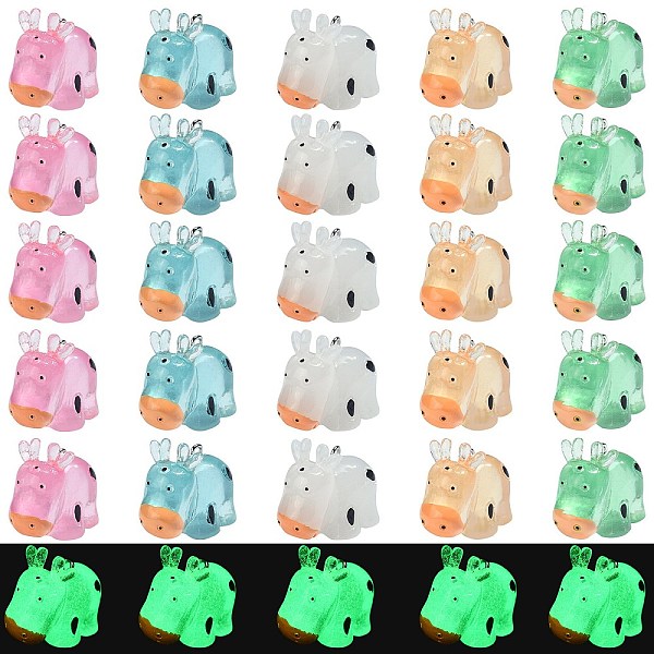 PandaHall 30Pcs 5 Colors Luminous Resin Pendants, with Platinum Tone Iron Loops, Cartoon Cow Charm, Glow in Dark, Mixed Color..., Multicolor
PandaHall 30Pcs 5 Colors Luminous Resin Pendants, with Platinum Tone Iron Loops, Cartoon Cow Charm, Glow in Dark, Mixed Color..., Multicolor