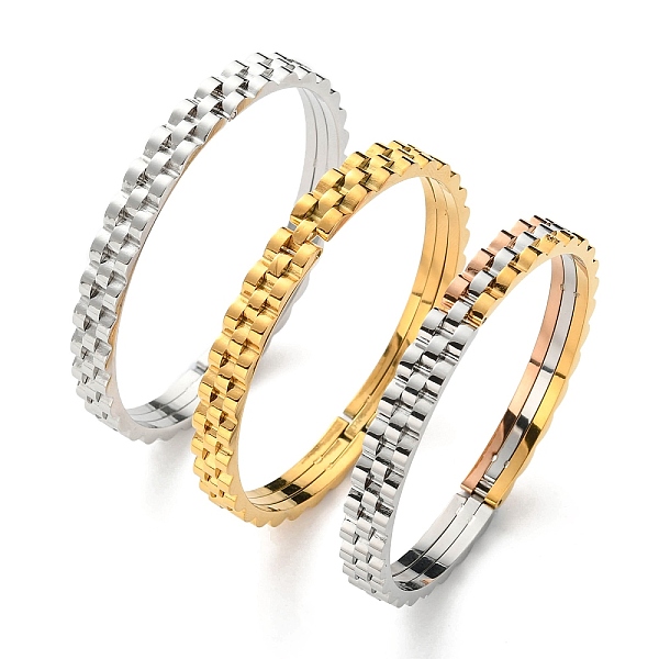 PandaHall 304 Stainless Steel Wave Hinged Bangle for Women, Mixed Color, Inner Diameter: 2x2-1/4 inch(5.15x5.75cm) 304 Stainless Steel
PandaHall 304 Stainless Steel Wave Hinged Bangle for Women, Mixed Color, Inner Diameter: 2x2-1/4 inch(5.15x5.75cm) 304 Stainless Steel
