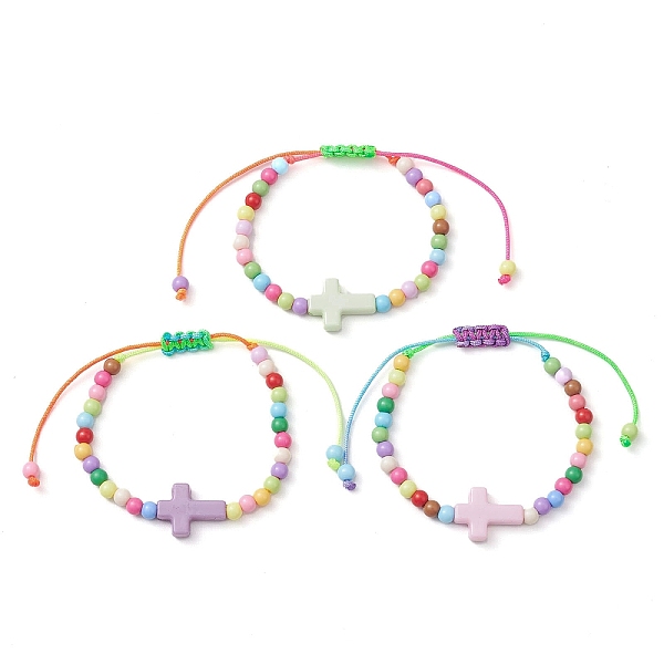 PandaHall Cross & Round Acrylic Braided Bead Bracelets, Adjustable Nylon Cord Kid Bracelets for Girls, Colorful, Inner Diameter: 1-3/8~2-3/4...
PandaHall Cross & Round Acrylic Braided Bead Bracelets, Adjustable Nylon Cord Kid Bracelets for Girls, Colorful, Inner Diameter: 1-3/8~2-3/4...