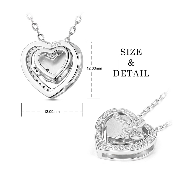 PandaHall SHEGRACE Rhodium Plated 925 Sterling Silver Pendant Necklace, with Micro Pave AAA Cubic Zirconia, Heart, Platinum, 15.74 inch..., Blue
PandaHall SHEGRACE Rhodium Plated 925 Sterling Silver Pendant Necklace, with Micro Pave AAA Cubic Zirconia, Heart, Platinum, 15.74 inch..., Blue