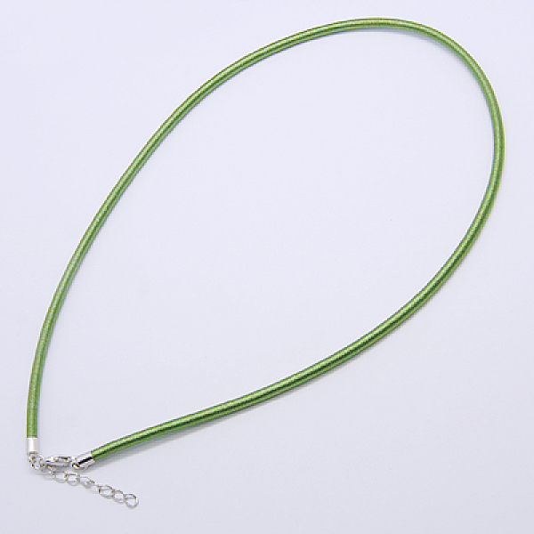 PandaHall Silk Necklace Cord, with Brass Lobster Claw Clasp and Extended Chain, Platinum, Green, 17~18.5 inch Silk Green
PandaHall Silk Necklace Cord, with Brass Lobster Claw Clasp and Extended Chain, Platinum, Green, 17~18.5 inch Silk Green