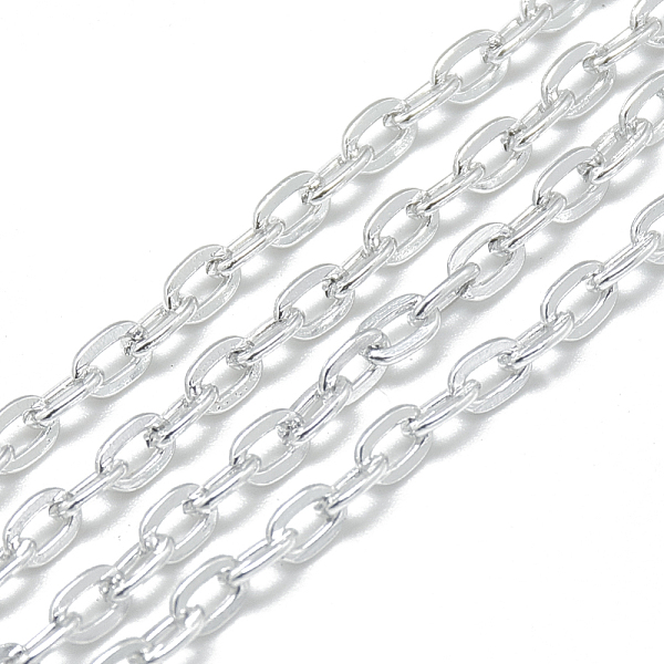 PandaHall Aluminum Cable Chains, Unwelded, Flat Oval, Silver, 4.6x3.1x0.8mm Aluminum Silver
PandaHall Aluminum Cable Chains, Unwelded, Flat Oval, Silver, 4.6x3.1x0.8mm Aluminum Silver