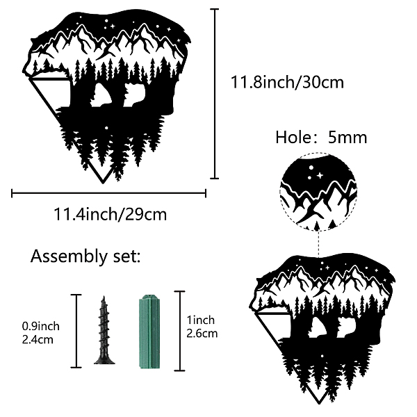 PandaHall Iron Wall Signs, Metal Art Wall Decoration, for Living Room, Home, Office, Garden, Kitchen, Hotel, Balcony, Mountain Pattern...
PandaHall Iron Wall Signs, Metal Art Wall Decoration, for Living Room, Home, Office, Garden, Kitchen, Hotel, Balcony, Mountain Pattern...