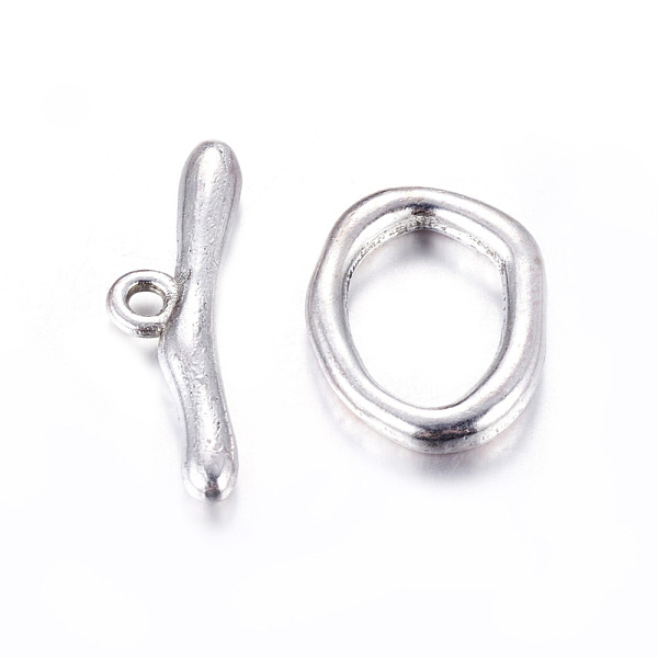 PandaHall Alloy Toggle Clasps, Lead Free & Cadmium Free & Nickel Free, Antique Silver, Oval: 16x21x3mm, Bar: 9x29mm, Hole: 2mm Alloy Nuggets
PandaHall Alloy Toggle Clasps, Lead Free & Cadmium Free & Nickel Free, Antique Silver, Oval: 16x21x3mm, Bar: 9x29mm, Hole: 2mm Alloy Nuggets