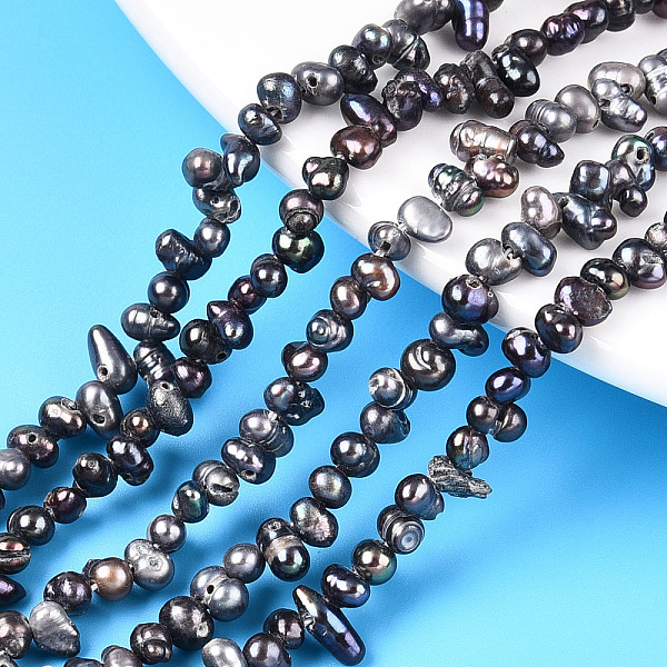 PandaHall Natural Cultured Freshwater Pearl Beads Strands, Dyed, Potato, Prussian Blue, 3.5~8.5x3~4.5mm, Hole: 0.5mm, about...
PandaHall Natural Cultured Freshwater Pearl Beads Strands, Dyed, Potato, Prussian Blue, 3.5~8.5x3~4.5mm, Hole: 0.5mm, about...