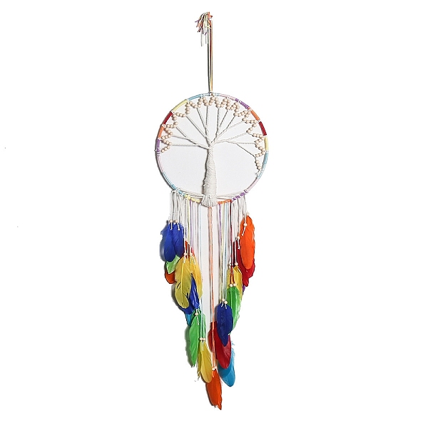 PandaHall Tree of Life Woven Web/Net with Feather Wall Hanging Decorations, with Iron Ring and Wood Bead, for Home Bedroom Decorations...
PandaHall Tree of Life Woven Web/Net with Feather Wall Hanging Decorations, with Iron Ring and Wood Bead, for Home Bedroom Decorations...