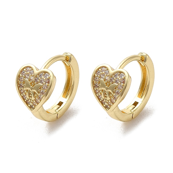 PandaHall Rack Plating Brass Micro Pave Cubic Zirconia Hoop Earrings, Heart, Golden, 12.5x14x8mm Cubic Zirconia Heart Gold
PandaHall Rack Plating Brass Micro Pave Cubic Zirconia Hoop Earrings, Heart, Golden, 12.5x14x8mm Cubic Zirconia Heart Gold