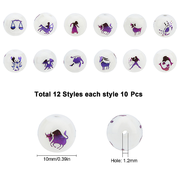 PandaHall SUNNYCLUE Electroplate Glass Beads, Round with Constellations Pattern, Purple Plated, 10mm, Hole: 1.2mm, 120pcs/box Glass...
PandaHall SUNNYCLUE Electroplate Glass Beads, Round with Constellations Pattern, Purple Plated, 10mm, Hole: 1.2mm, 120pcs/box Glass...