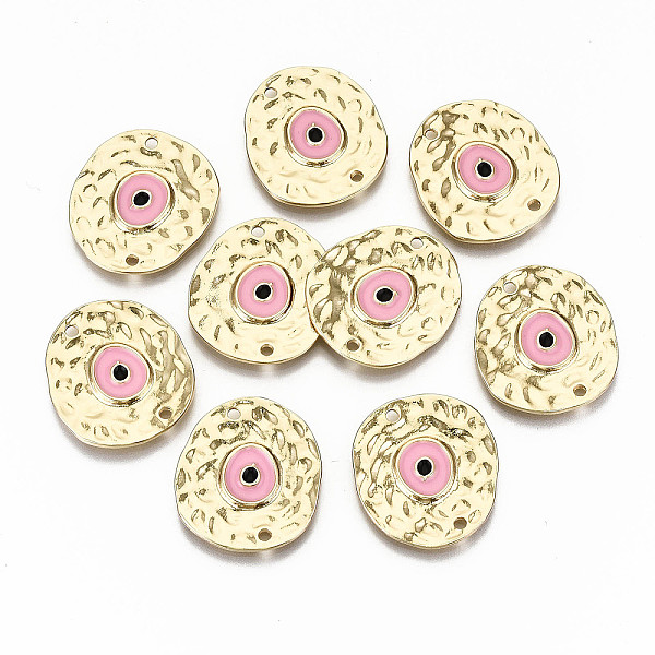 PandaHall Hammered Alloy Enamel Links Connectors, Cadmium Free & Nickel Free & Lead Free, Light Gold, Oval, Pink, 26x23.5x2mm, Hole: 1.8mm...
PandaHall Hammered Alloy Enamel Links Connectors, Cadmium Free & Nickel Free & Lead Free, Light Gold, Oval, Pink, 26x23.5x2mm, Hole: 1.8mm...