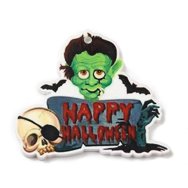 PandaHall Halloween Themed Opaque Printed Acrylic Pendants, Human, 36.5x41x2mm, Hole: 2mm Acrylic Human Green
PandaHall Halloween Themed Opaque Printed Acrylic Pendants, Human, 36.5x41x2mm, Hole: 2mm Acrylic Human Green