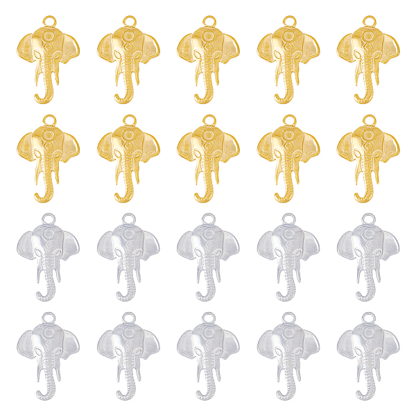 PandaHall DICOSMETIC 20Pcs 2 Colors Elephant Head Charms Small Vintage Animal Charms Gold Plated Stainless Steel Pendants Good Luck Pendants...
PandaHall DICOSMETIC 20Pcs 2 Colors Elephant Head Charms Small Vintage Animal Charms Gold Plated Stainless Steel Pendants Good Luck Pendants...