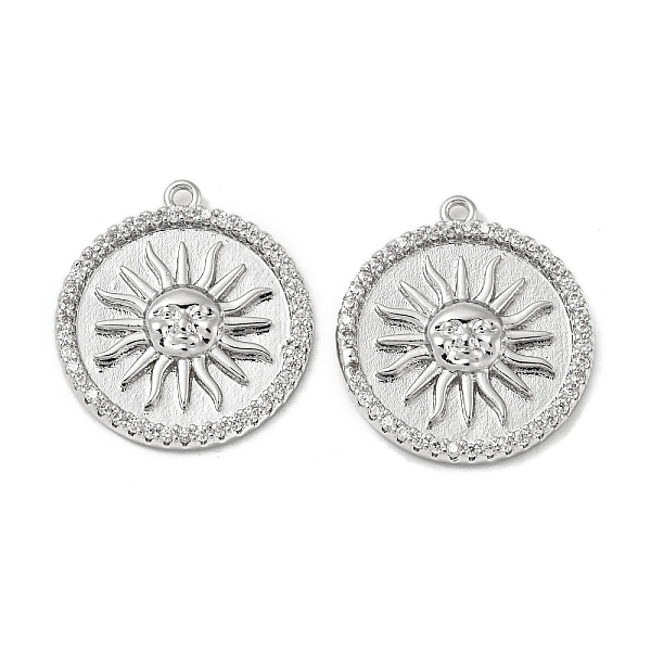 PandaHall Brass Micro Pave Cubic Zirconia Pendant, Flat Round with Sun, Real Platinum Plated, 19x17x2mm, Hole: 1mm Brass+Cubic Zirconia Flat..., Clear
PandaHall Brass Micro Pave Cubic Zirconia Pendant, Flat Round with Sun, Real Platinum Plated, 19x17x2mm, Hole: 1mm Brass+Cubic Zirconia Flat..., Clear