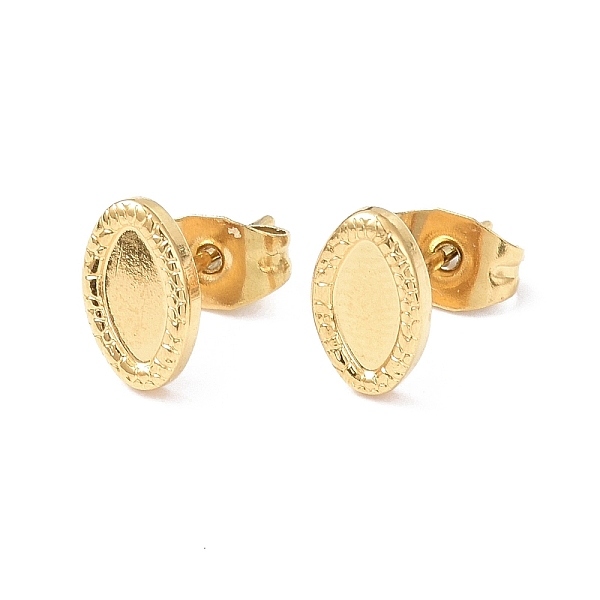 PandaHall Ion Plating(IP) 304 Stainless Steel Stud Earring Finding, Earring Settings, Horse Eyes, Real 18K Gold Plated, Tray: 7x3.5mm...
PandaHall Ion Plating(IP) 304 Stainless Steel Stud Earring Finding, Earring Settings, Horse Eyes, Real 18K Gold Plated, Tray: 7x3.5mm...
