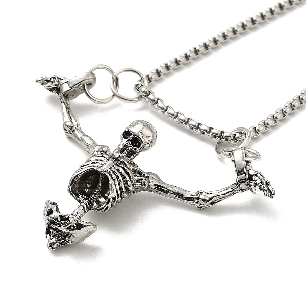 PandaHall Halloween Theme Skeleton Alloy Pendant Necklaces with Box Chains, Antique Silver, 23.31 inch(59.2cm) Alloy Skeleton
PandaHall Halloween Theme Skeleton Alloy Pendant Necklaces with Box Chains, Antique Silver, 23.31 inch(59.2cm) Alloy Skeleton