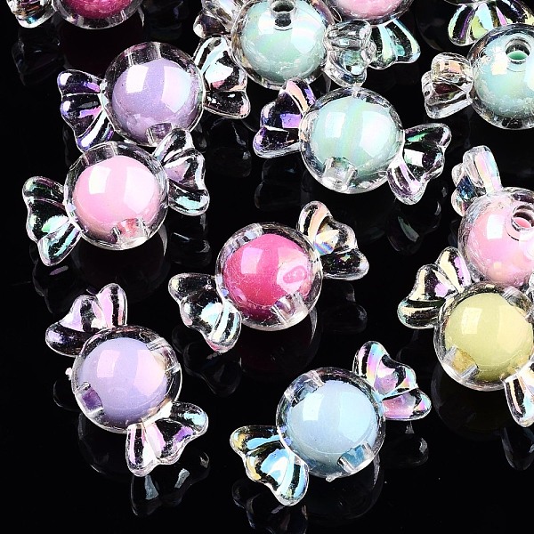 PandaHall Transparent Acrylic Beads, Bead in Bead, Candy, AB Color, Mixed Color, 11.5x21x12mm, Hole: 2.5mm, about 380pcs/500g Acrylic Candy..., Multicolor
PandaHall Transparent Acrylic Beads, Bead in Bead, Candy, AB Color, Mixed Color, 11.5x21x12mm, Hole: 2.5mm, about 380pcs/500g Acrylic Candy..., Multicolor