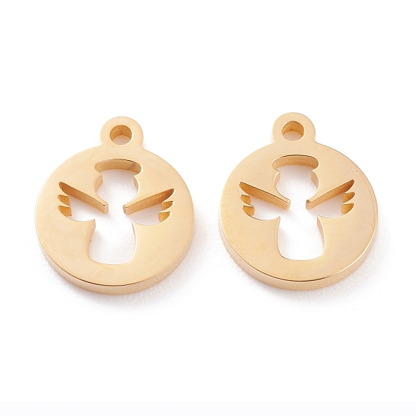 PandaHall Ion Plating(IP) 304 Stainless Steel Charms, Laser Cut, Flat Round with Angel, Golden, 13x11x1.5mm, Hole: 1.4mm 304 Stainless Steel...
PandaHall Ion Plating(IP) 304 Stainless Steel Charms, Laser Cut, Flat Round with Angel, Golden, 13x11x1.5mm, Hole: 1.4mm 304 Stainless Steel...