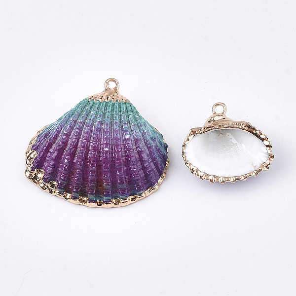 PandaHall Spray Paint & Electroplate Sea Shell Pendants, with Iron Findings, Light Gold, Colorful, 19~28x20~30x7~11mm, Hole: 2mm Other Sea...
PandaHall Spray Paint & Electroplate Sea Shell Pendants, with Iron Findings, Light Gold, Colorful, 19~28x20~30x7~11mm, Hole: 2mm Other Sea...