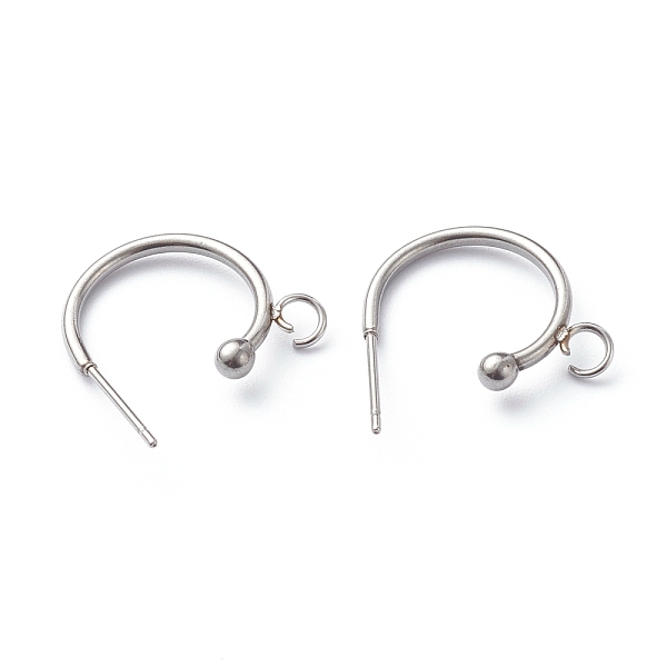 PandaHall 304 Stainless Steel Half Hoop Earrings, Stainless Steel Color, 19x16x3mm, Pin: 0.8mm 304 Stainless Steel Ring
PandaHall 304 Stainless Steel Half Hoop Earrings, Stainless Steel Color, 19x16x3mm, Pin: 0.8mm 304 Stainless Steel Ring